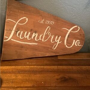 Vintage Laundry Co. Brown and White Wall Art